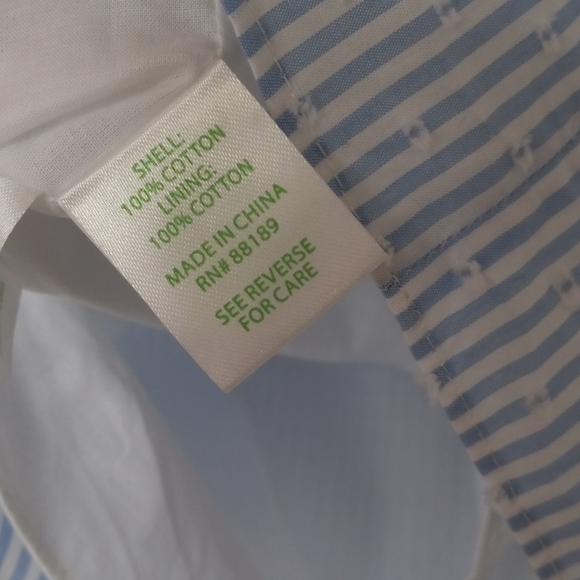 Lilly Pulitzer Ginger Dress Blue Peri Tint Blue White Stripe Swiss Dot 0 - Picture 11 of 15